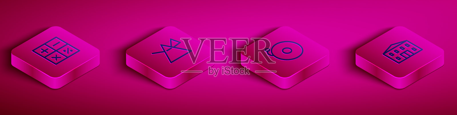 在棱镜中设置等距线计算器光线图标素材