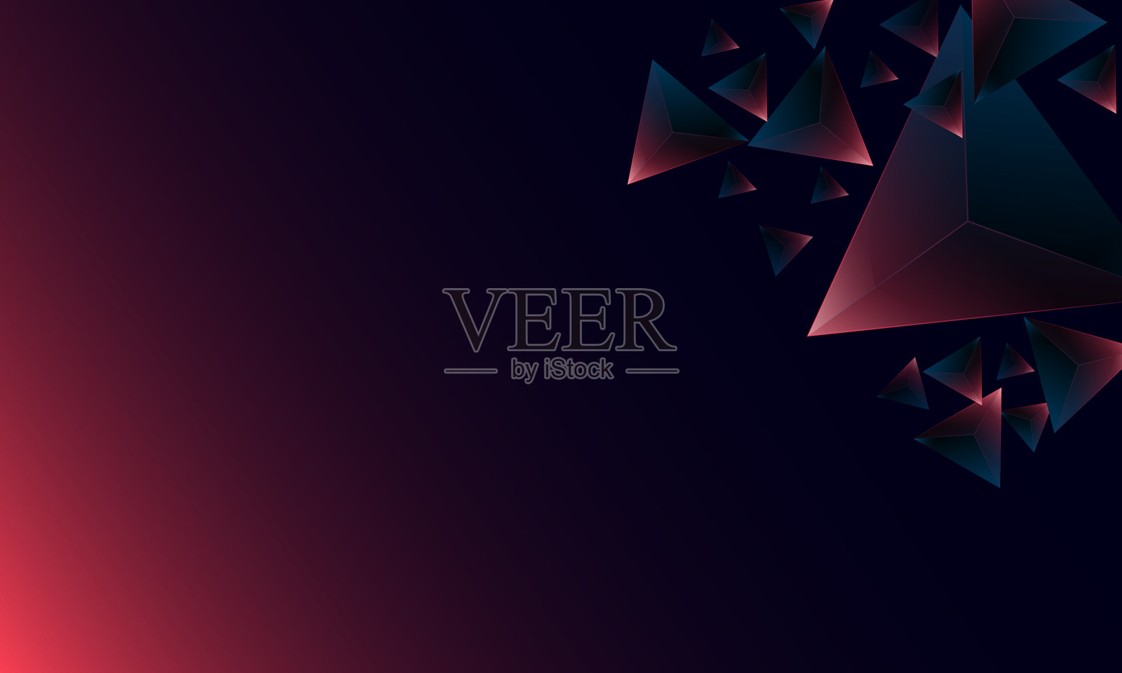 抽象深紫色多边形三角形形状插画图片素材