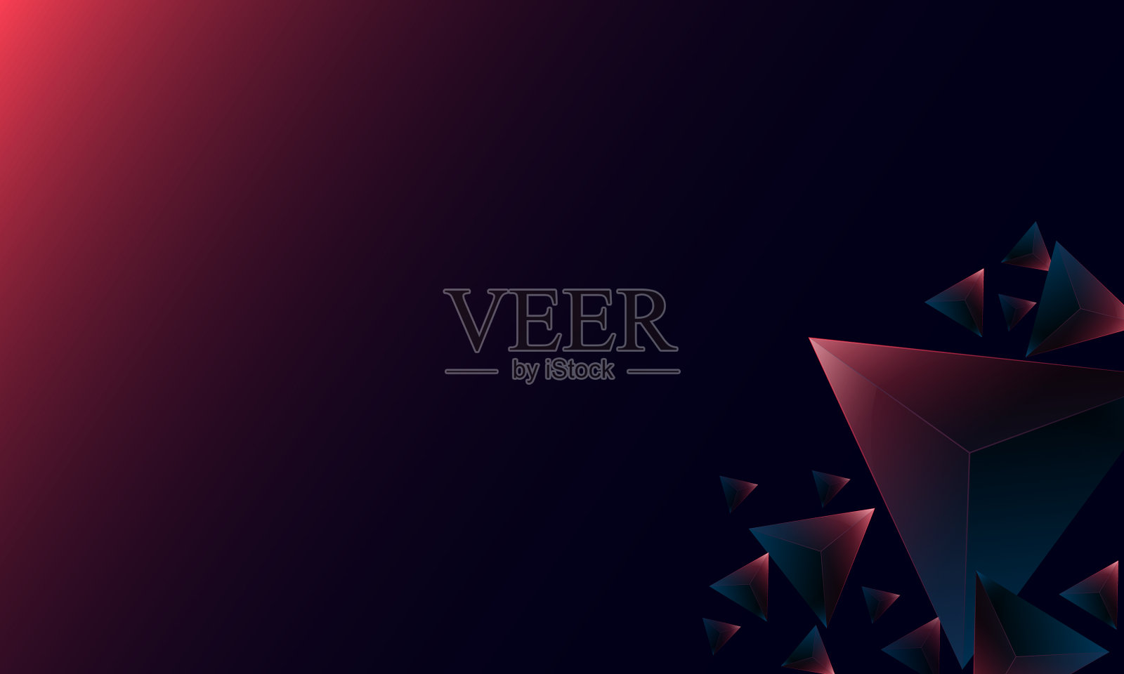 抽象深紫色多边形三角形形状插画图片素材