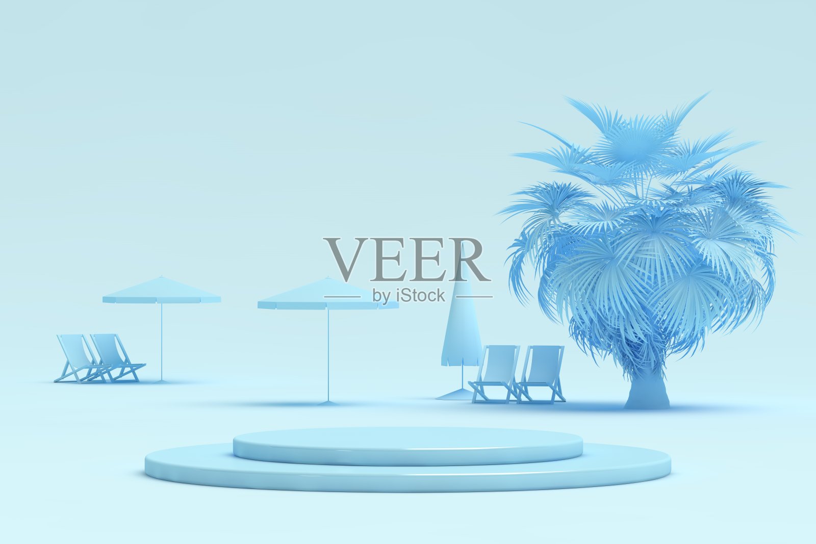 展台和夏季概念的空白产品展示照片摄影图片