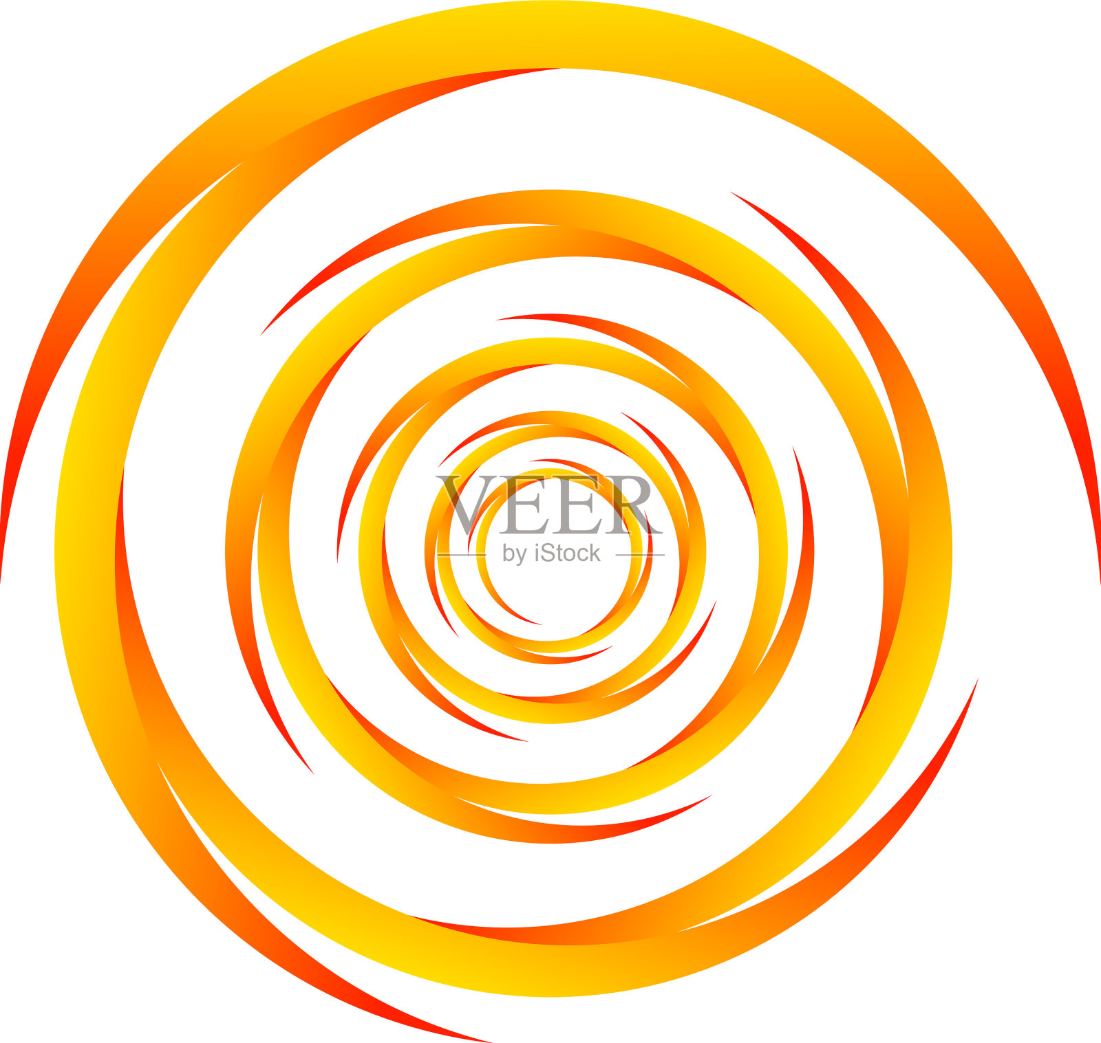 抽象的绿色旋涡，旋涡，旋涡插画图片素材