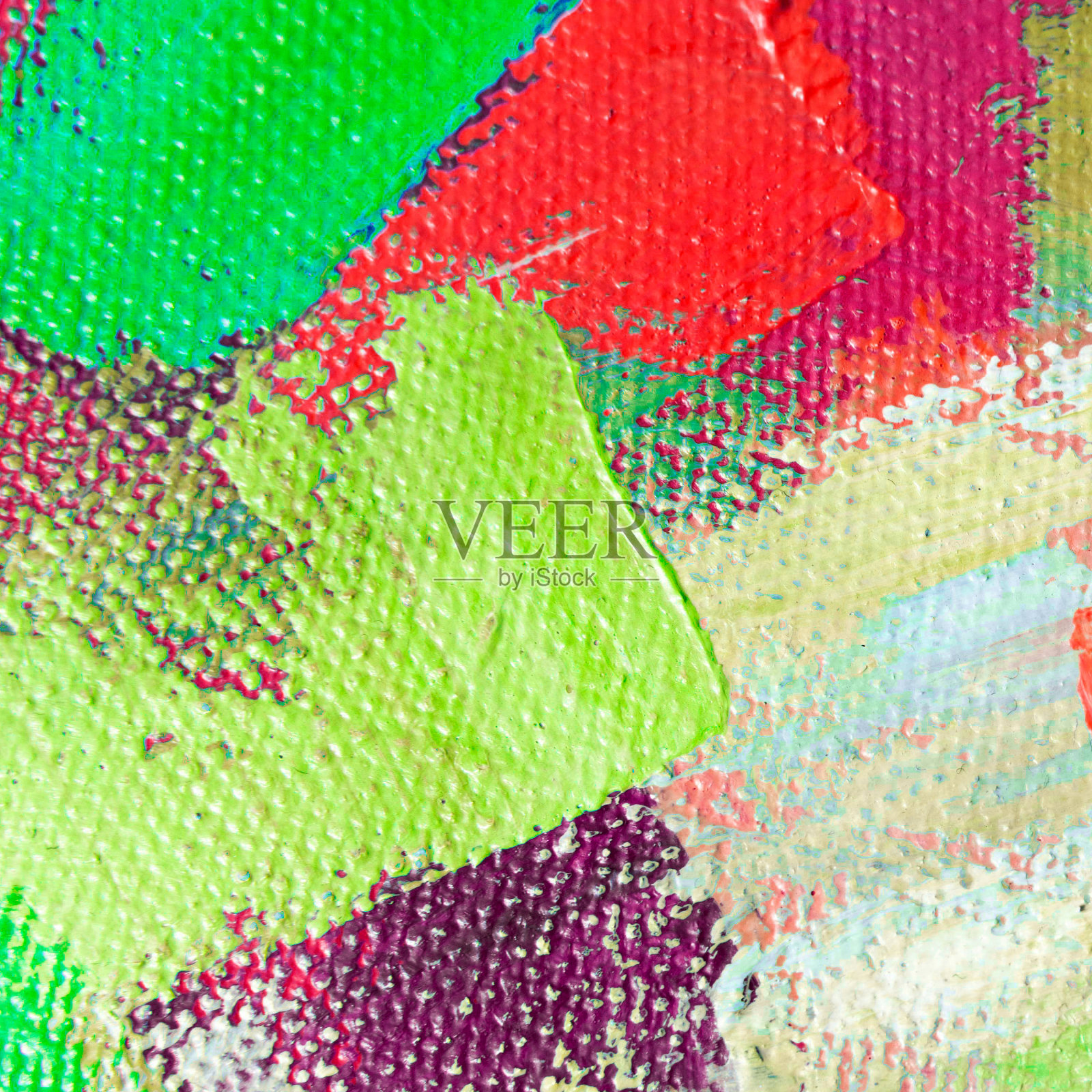 抽象多色背景与impasto纹理。丙烯画特写的一笔。插画图片素材