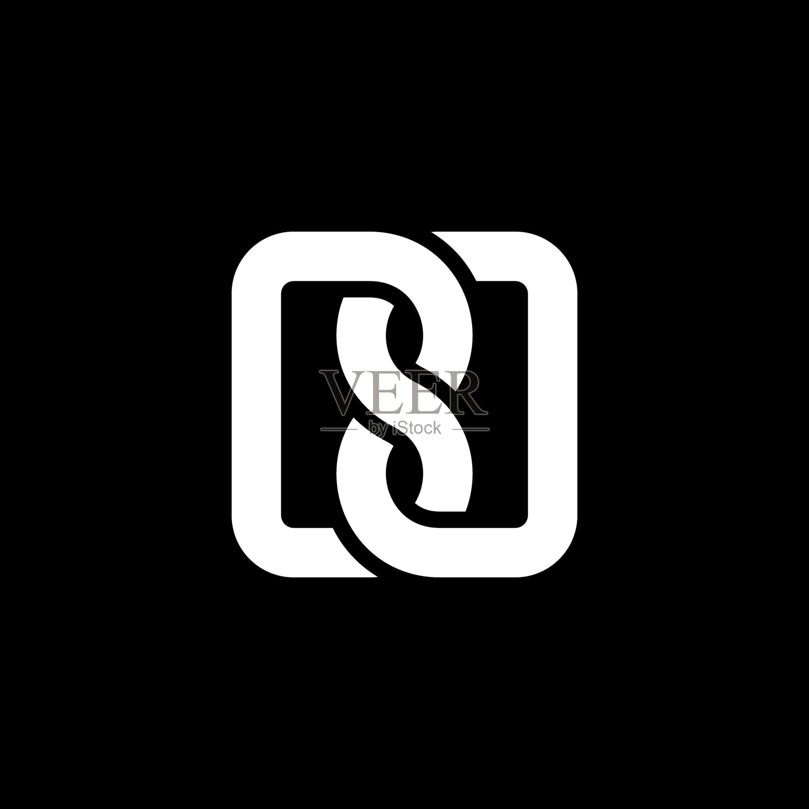 无限字母b或8标志设计插画图片素材