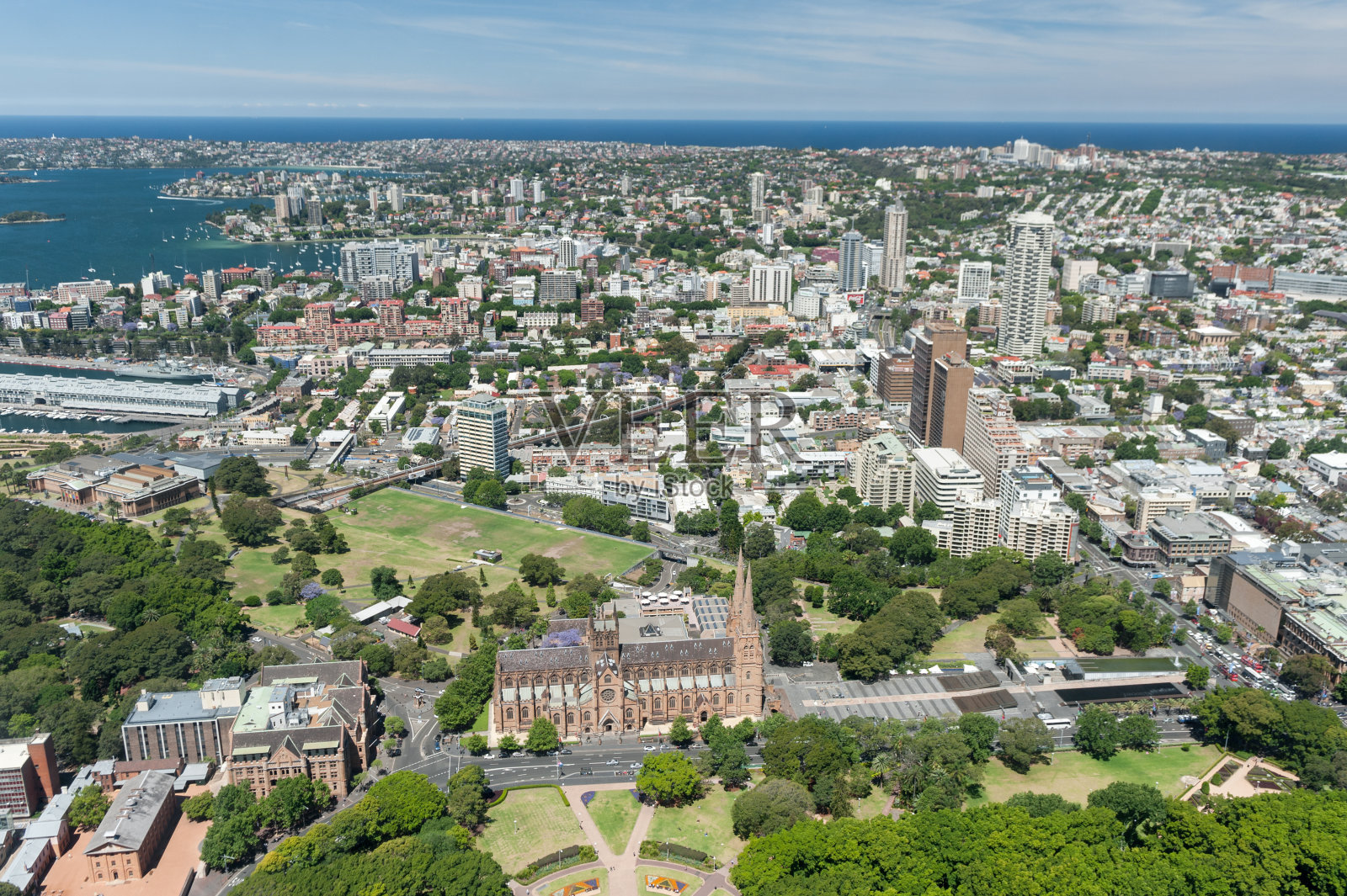 从伦敦塔俯瞰悉尼的城市景观。澳大利亚照片摄影图片
