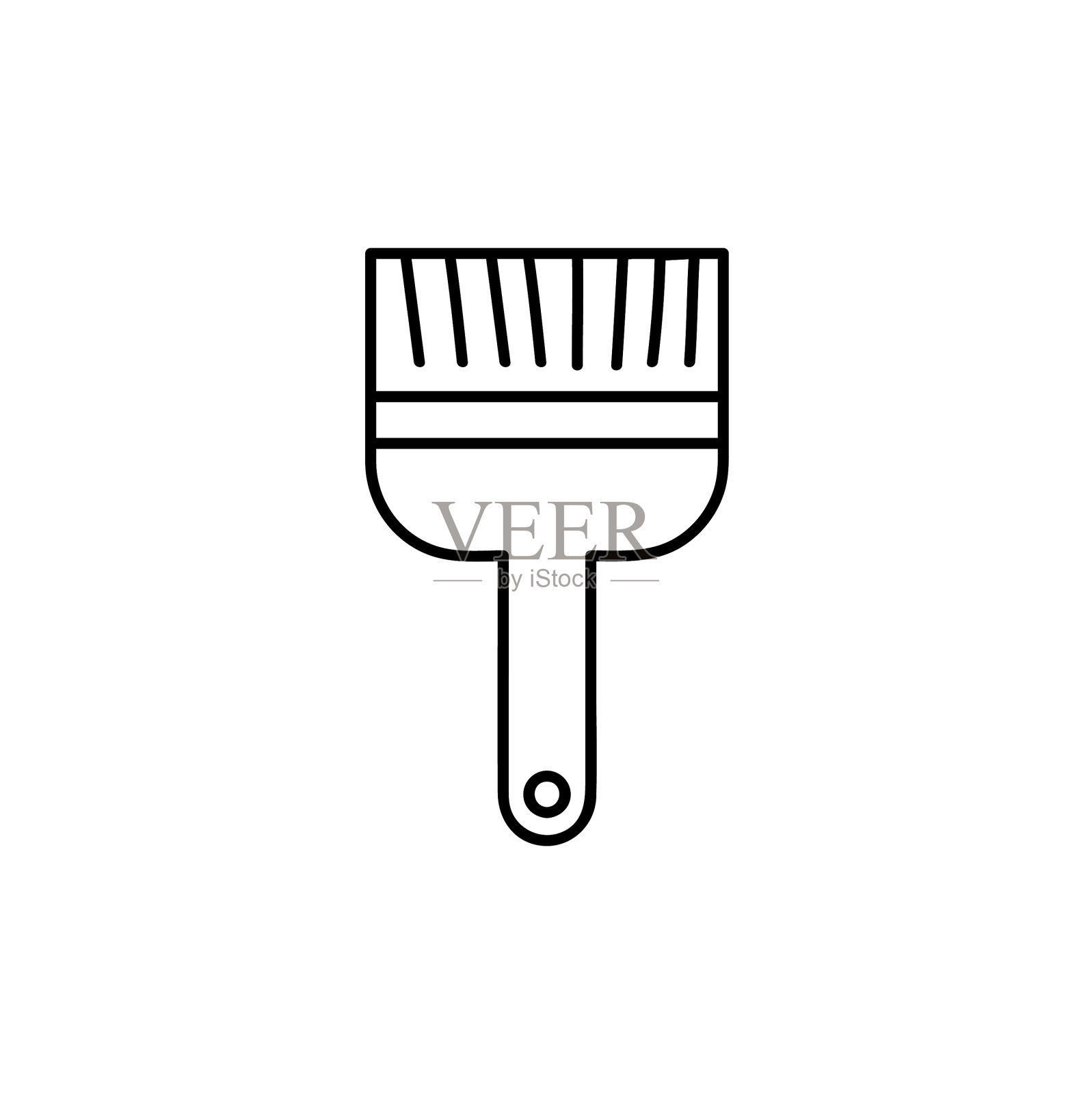 画刷线条图标轮廓符号线性风格图标素材