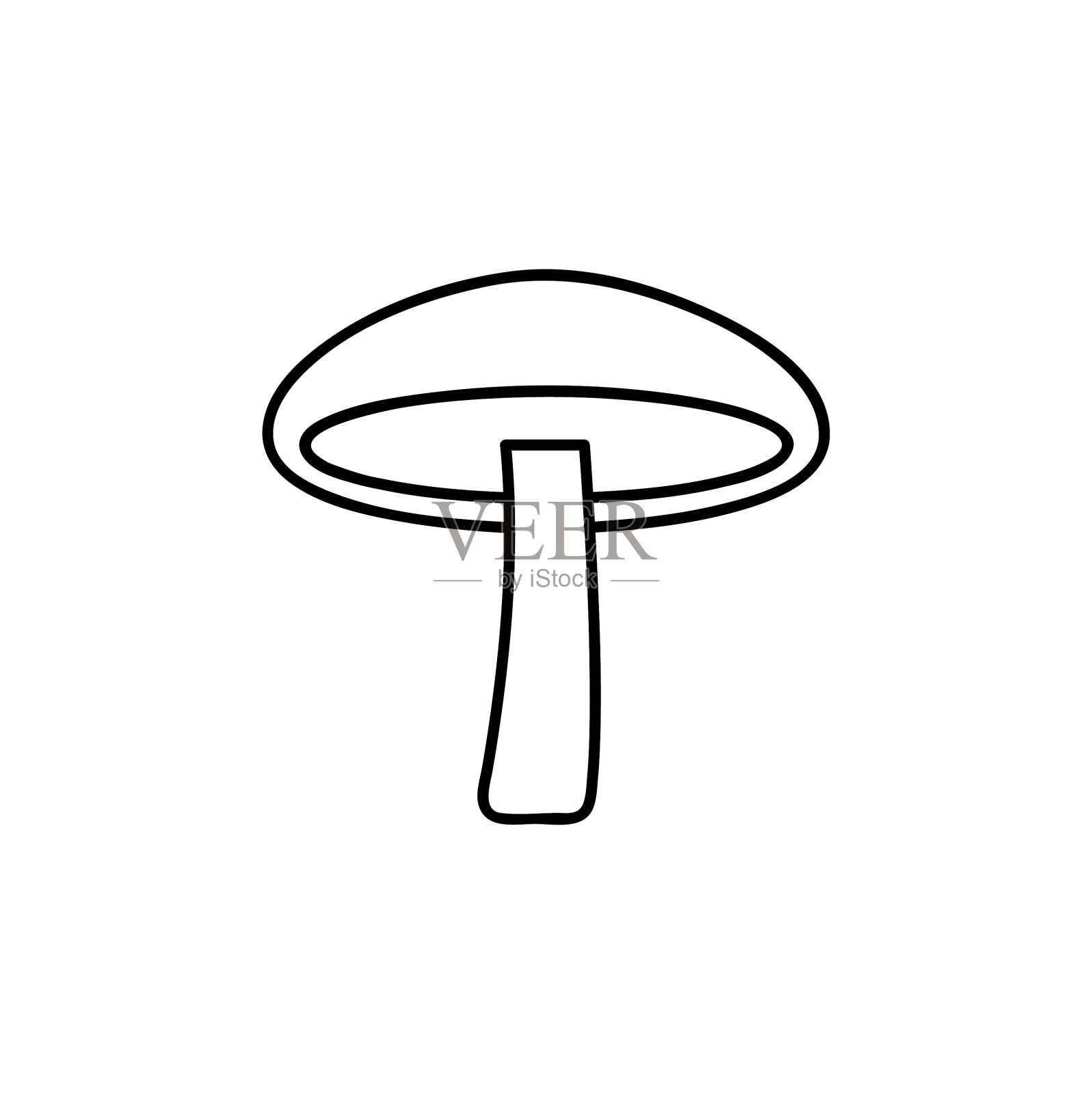 森林蘑菇图标轮廓森林蘑菇图标设计元素图片