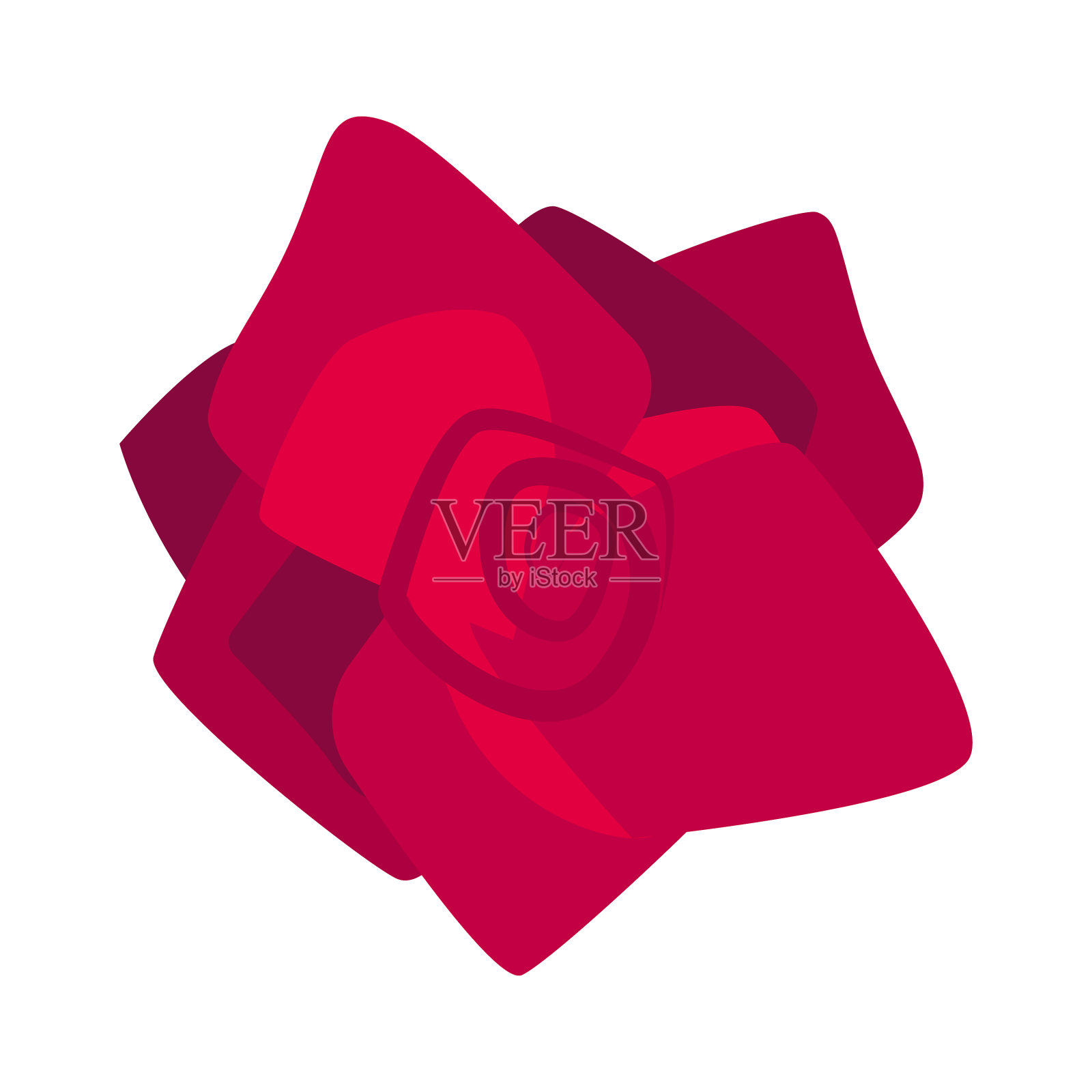 红玫瑰花朵设计元素图片