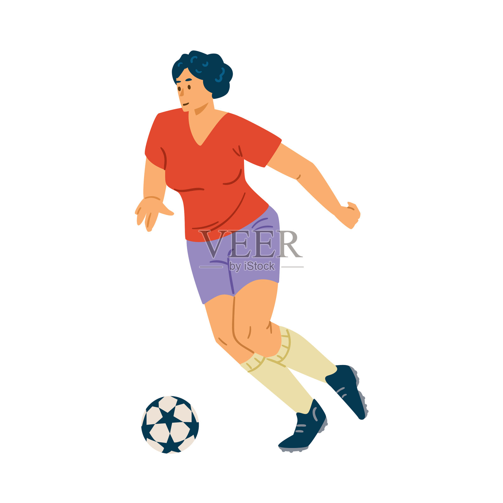女足球运动员准备进球设计元素图片