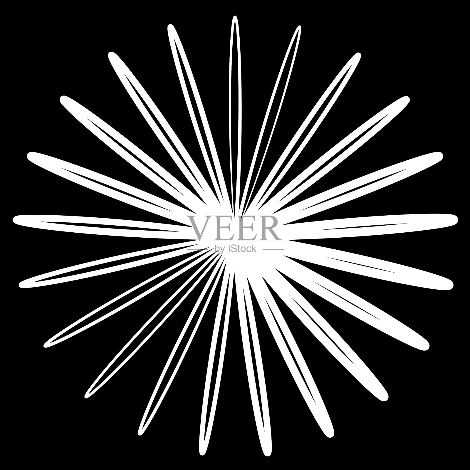 有机形状的花瓣植物图标符号插画图片素材