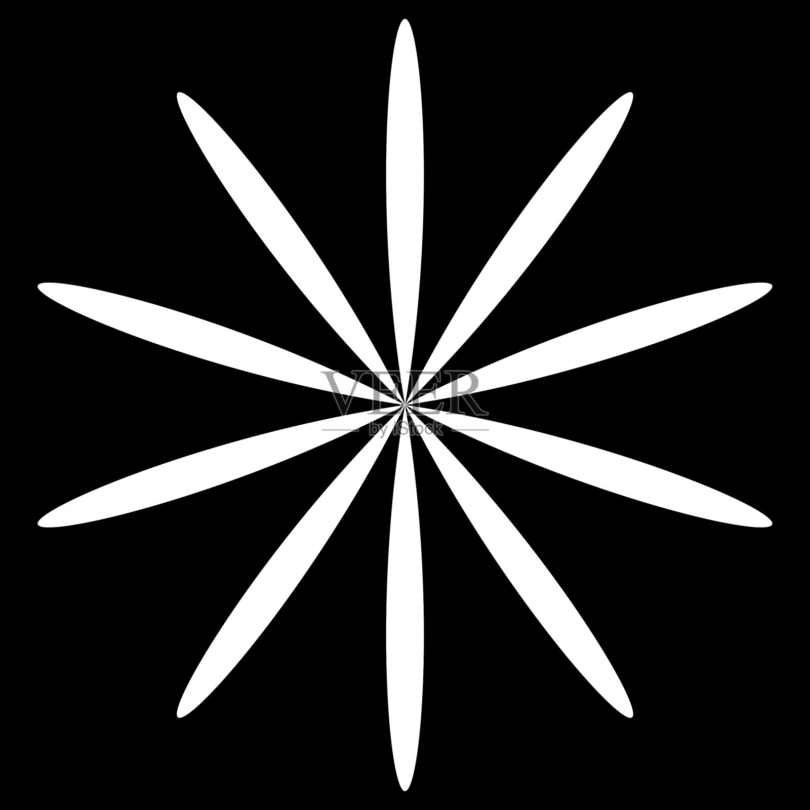 有机形状的花瓣植物图标符号插画图片素材