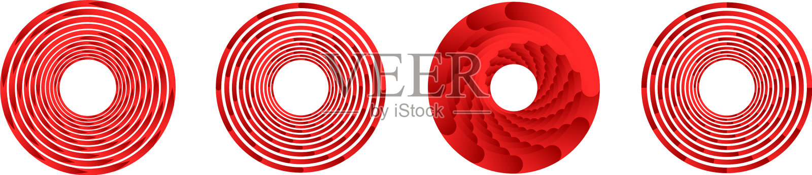 抽象几何圆环设计元素插画图片素材