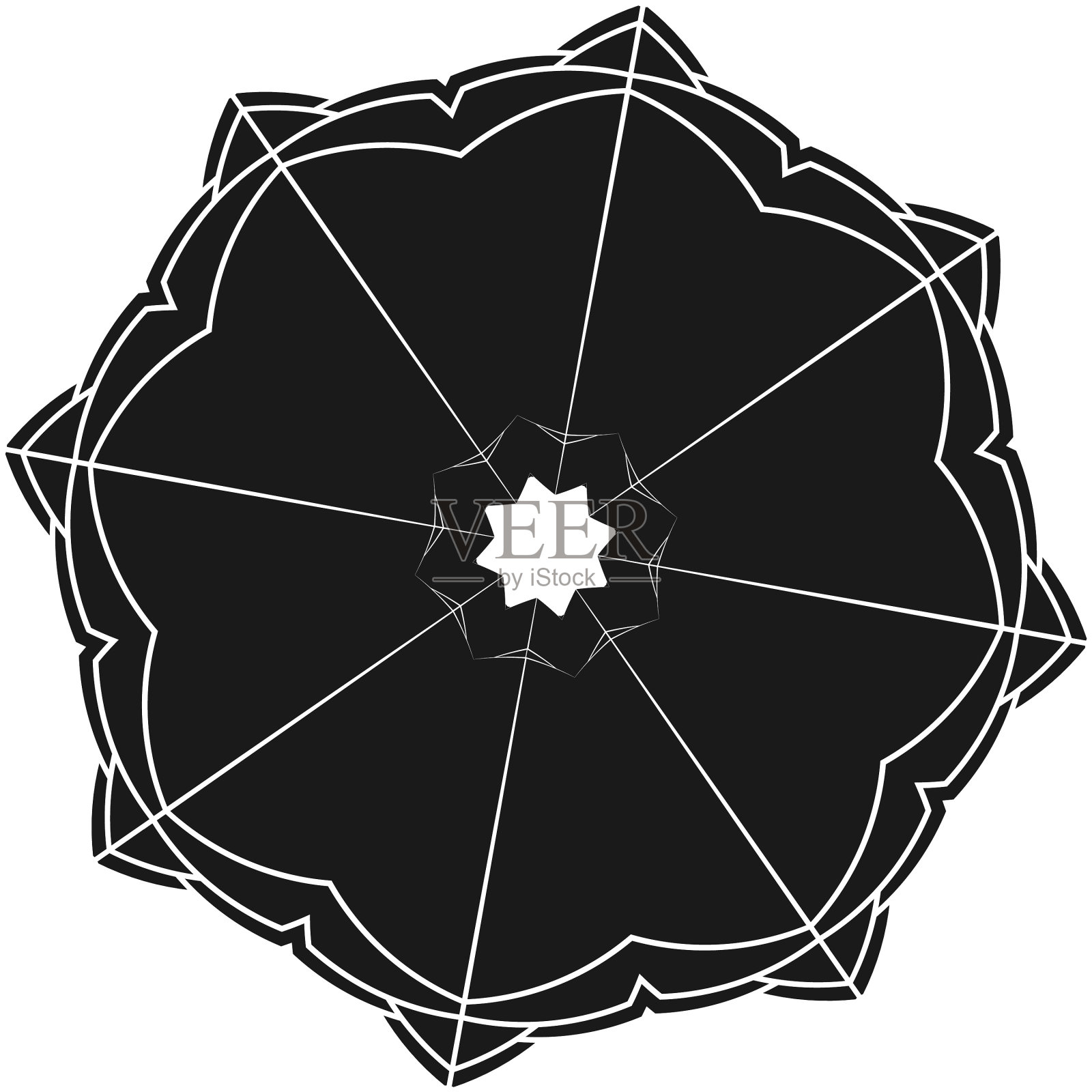 神圣几何莲花花卉图案图标插画图片素材