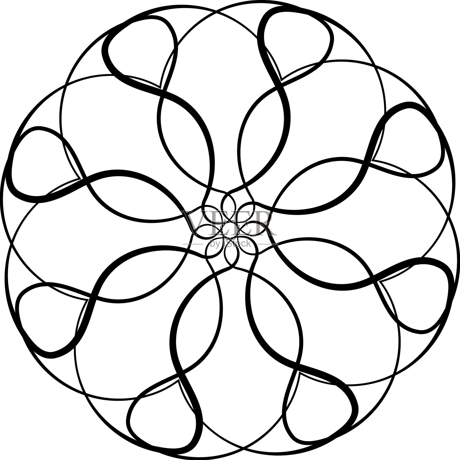 抽象圆形径向几何元素图标插画图片素材