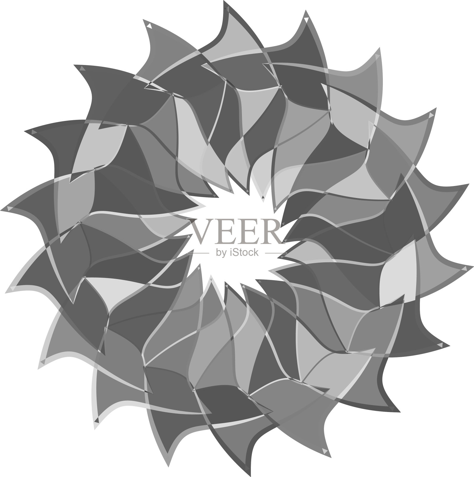 抽象圆形径向几何元素图标插画图片素材