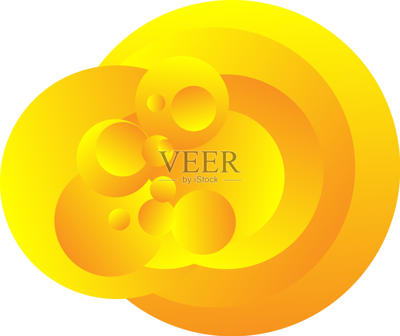 白色背景下的黄色特写镜头插画图片素材