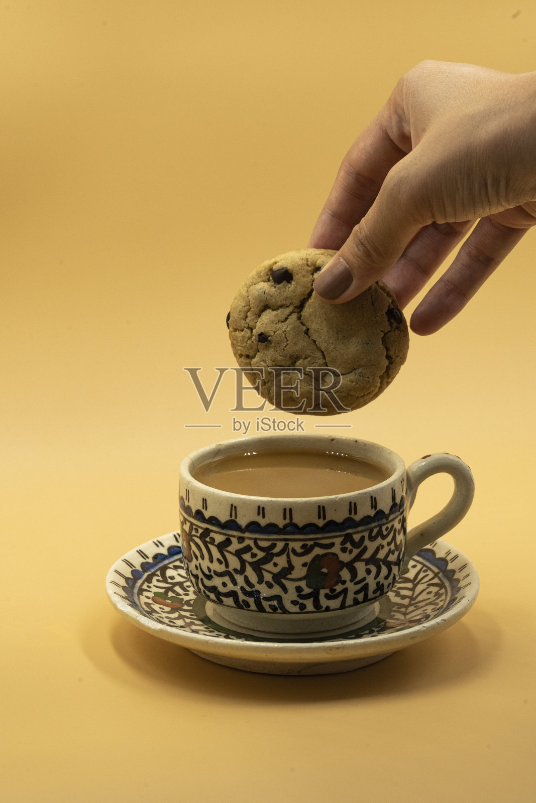 咖啡和饼干的神奇组合!照片摄影图片