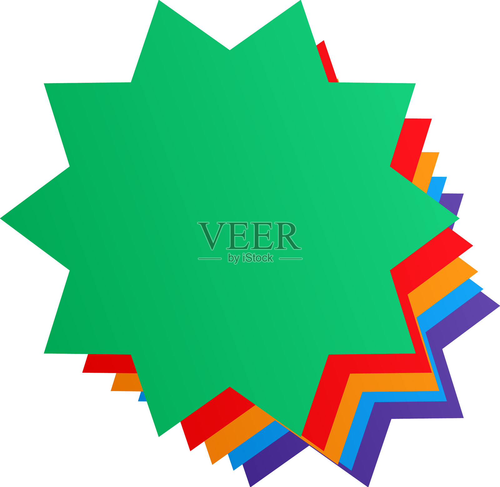 星爆日爆价签上的标签空着插画图片素材