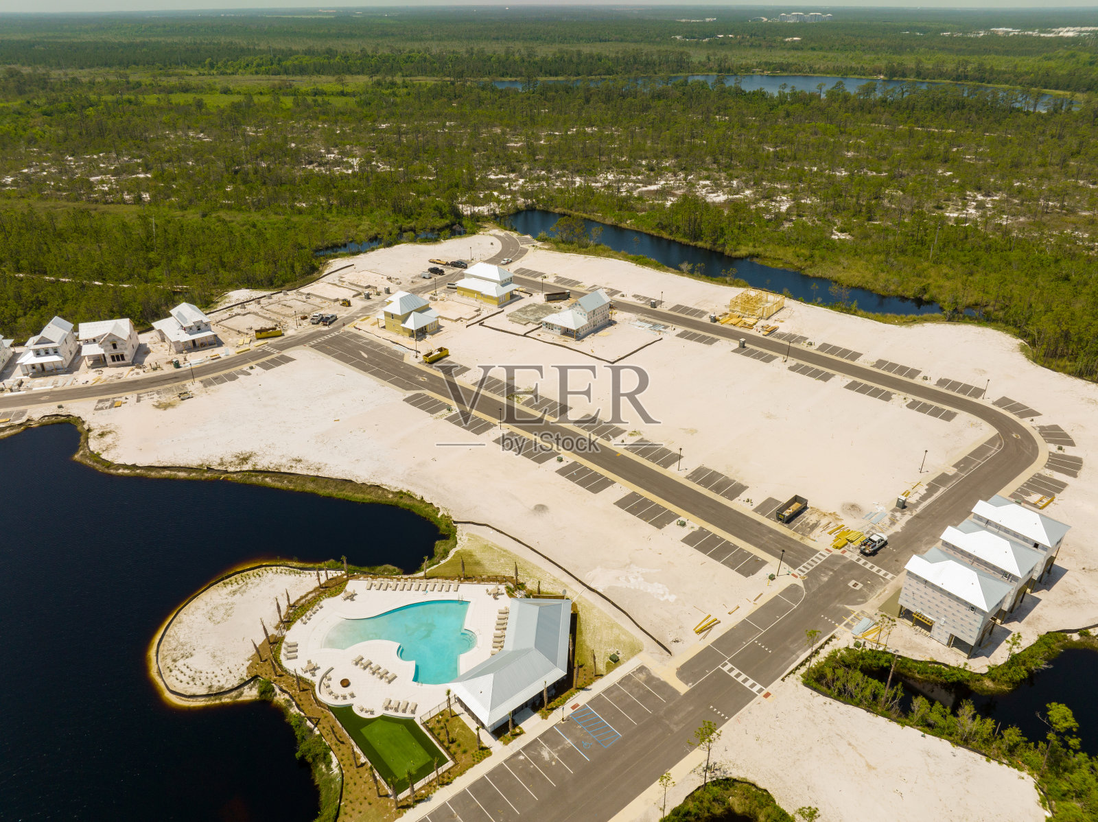 阿拉巴马州奥兰治海滩的新住宅开发地点照片摄影图片