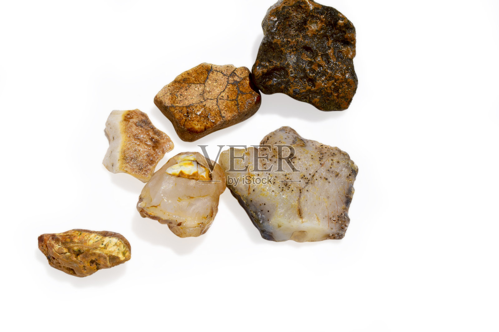 五彩缤纷的小河石收藏照片摄影图片