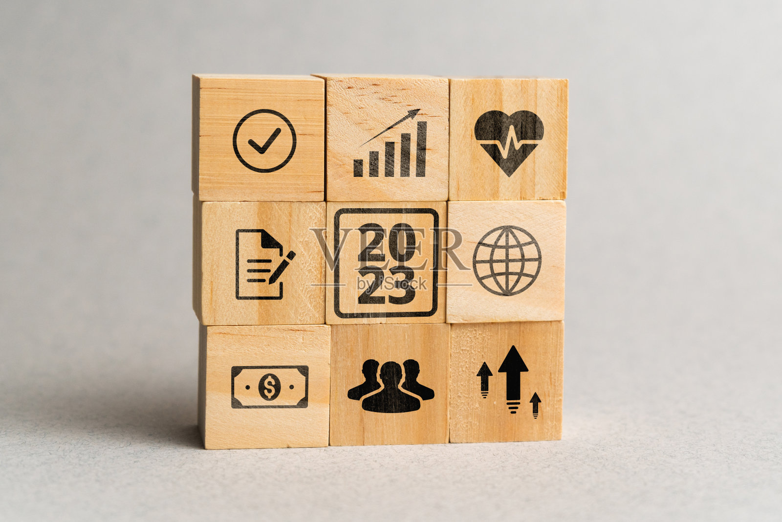 2023年的概念。保险、医疗、增长和财务独立照片摄影图片