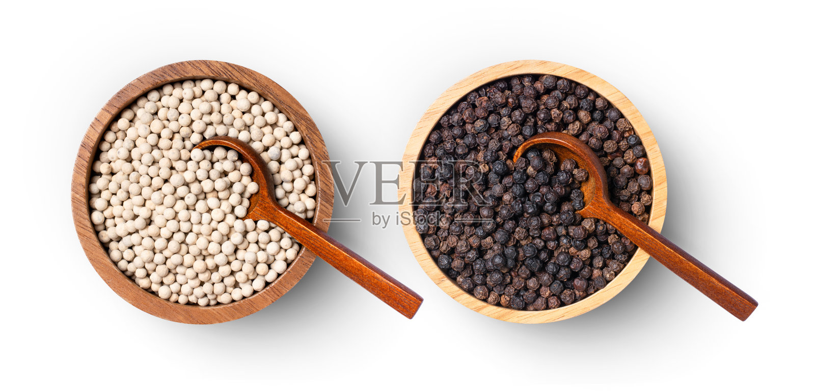 白、黑胡椒籽(花椒)照片摄影图片