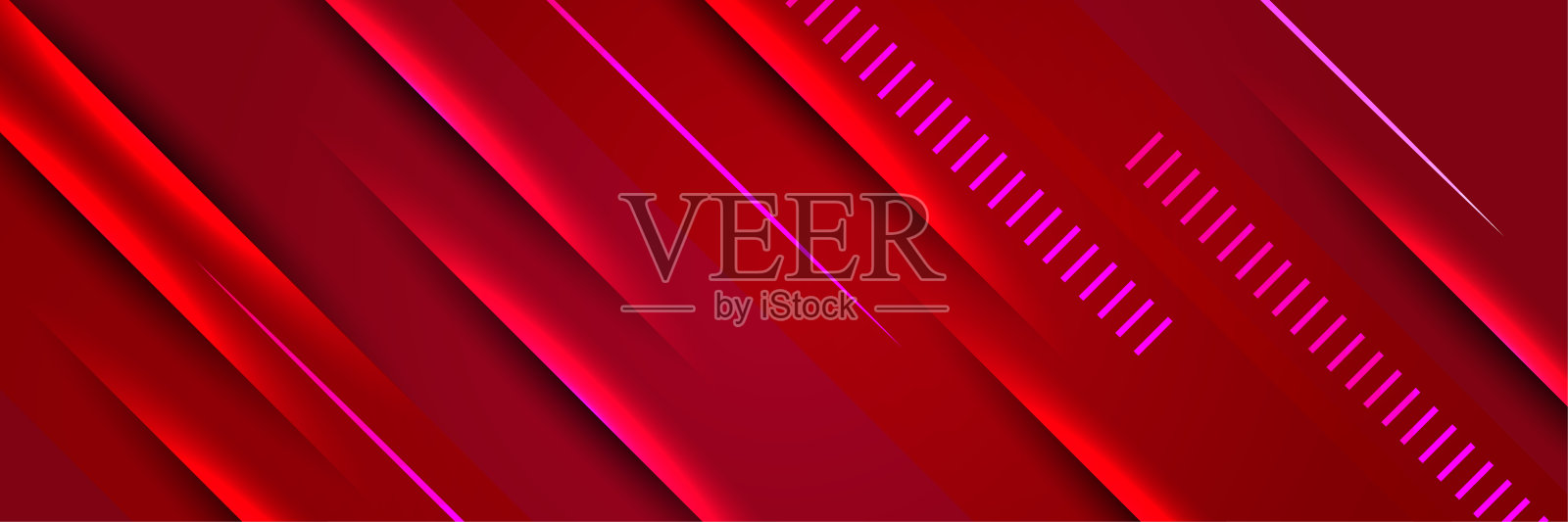 现代抽象暗红橙黄旗帜背景。渐变浅红色黄色彩色抽象宽横幅设计背景插画图片素材