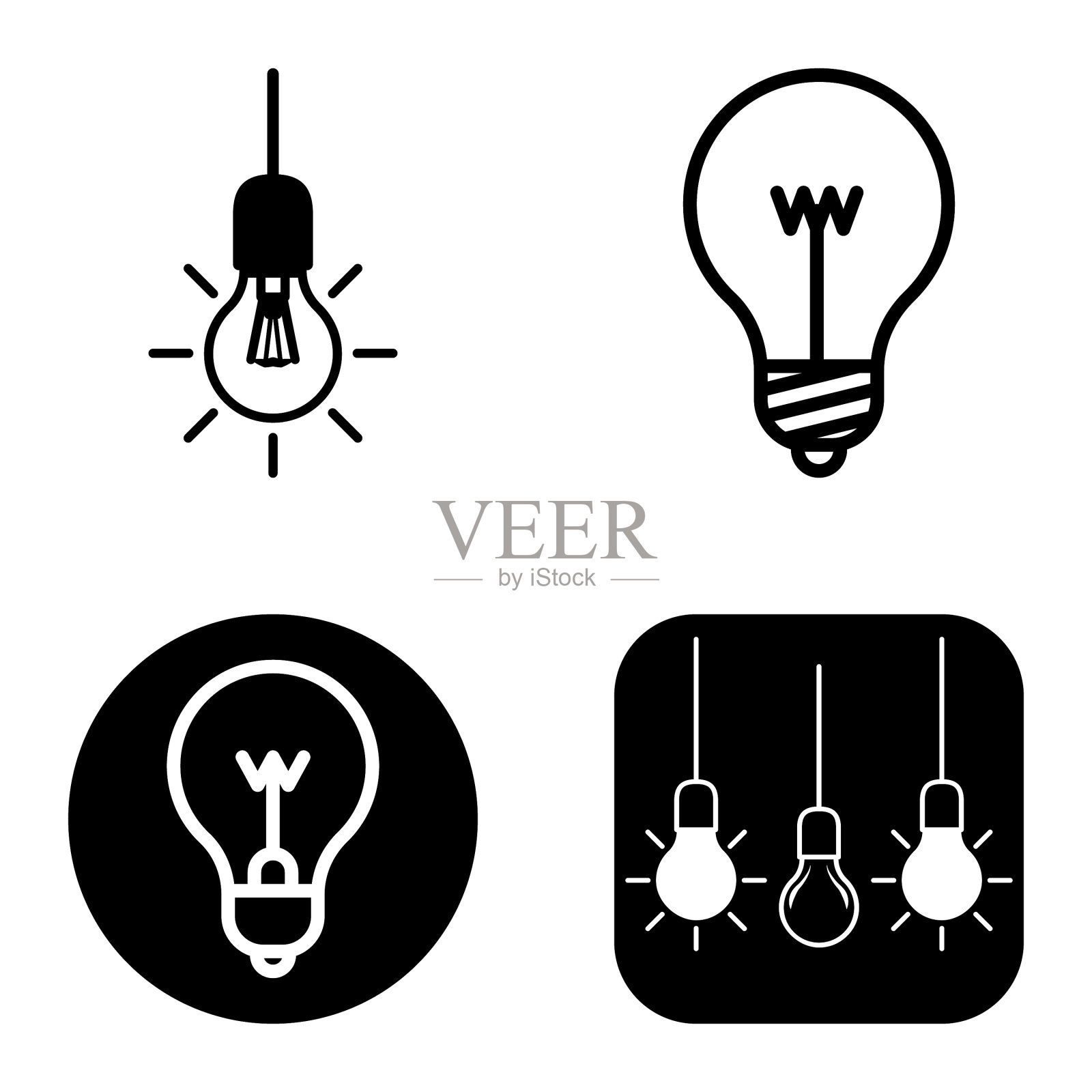 1-3平面图标被隔离在白色上图标素材