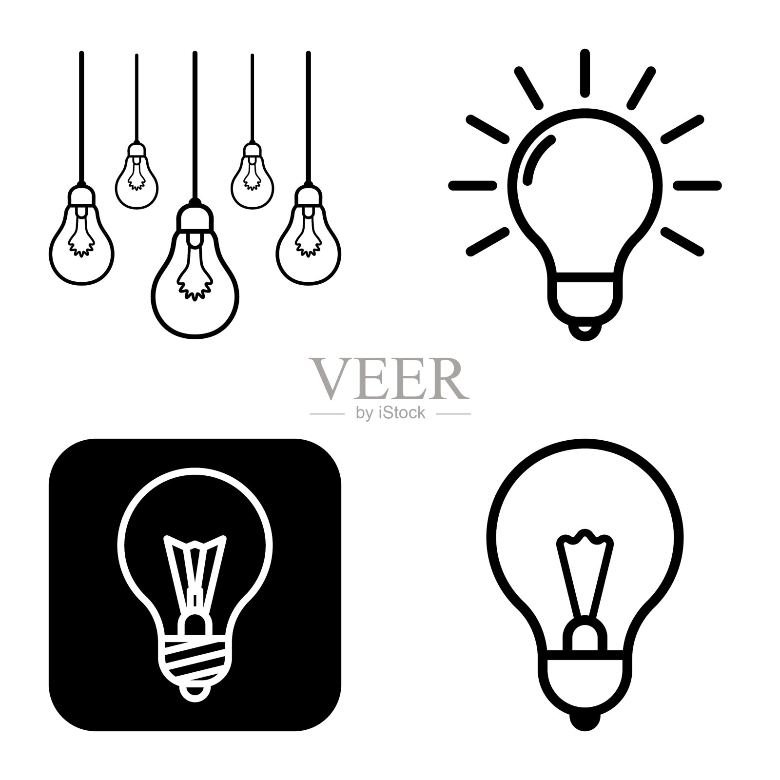 1-3平面图标被隔离在白色上图标素材