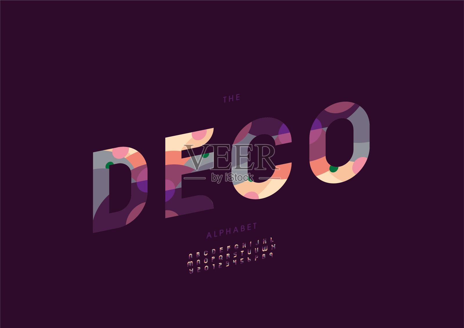 德科字母表插画图片素材