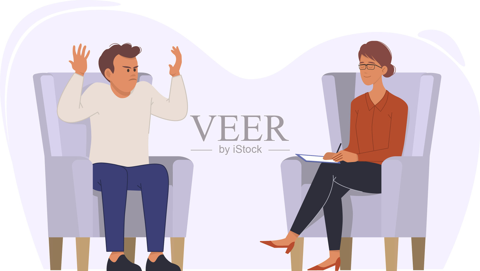 在一个心理学家的预约中设计元素图片