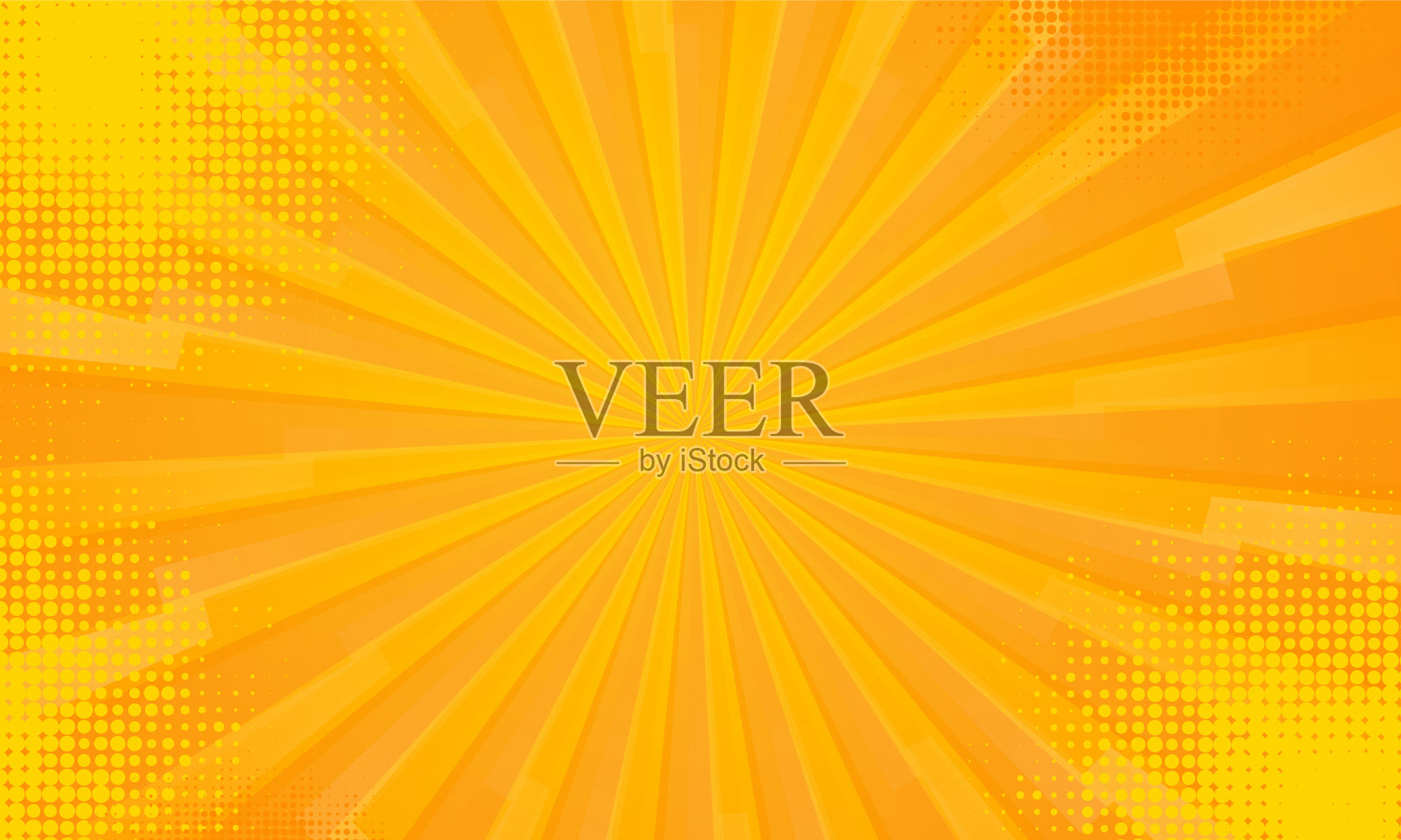 橙色梯度射线爆发点风格的背景矢量设计插画图片素材