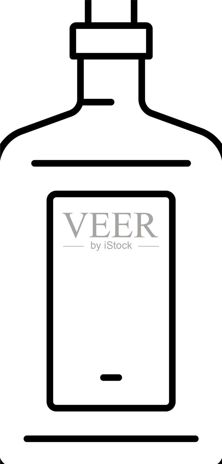 饮料瓶线图标图标素材