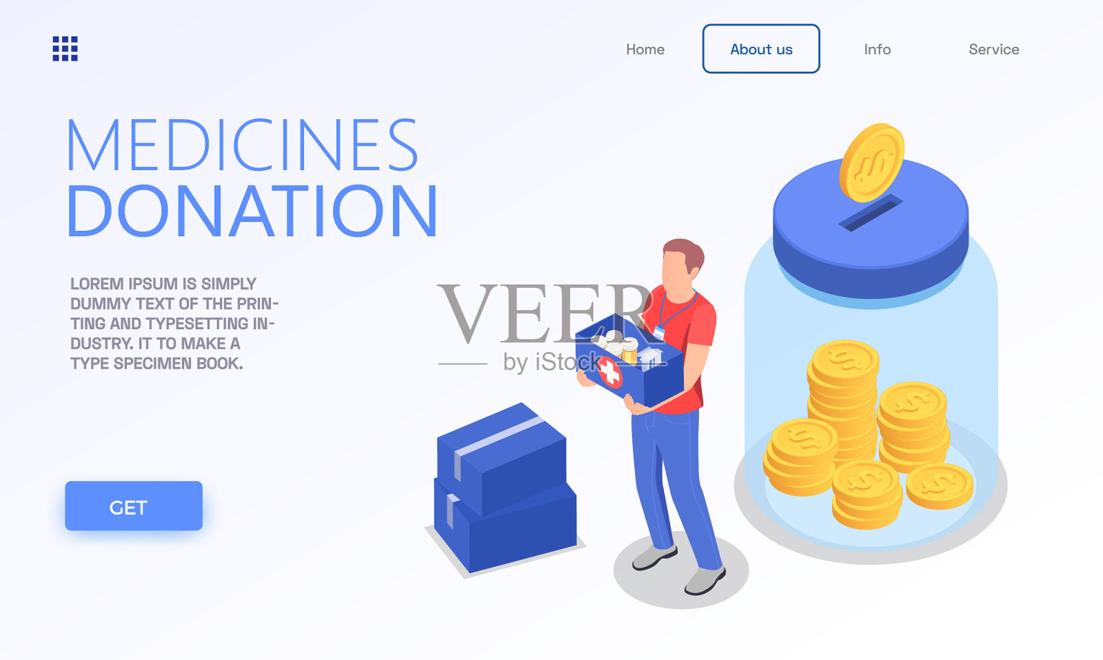 药物捐赠志愿者网站设计模板素材