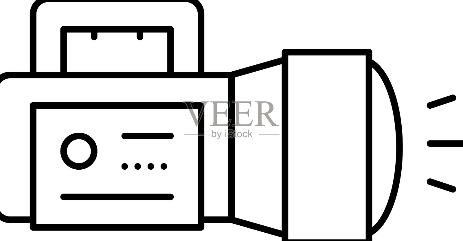 手电筒工具线图标标志插画图片素材