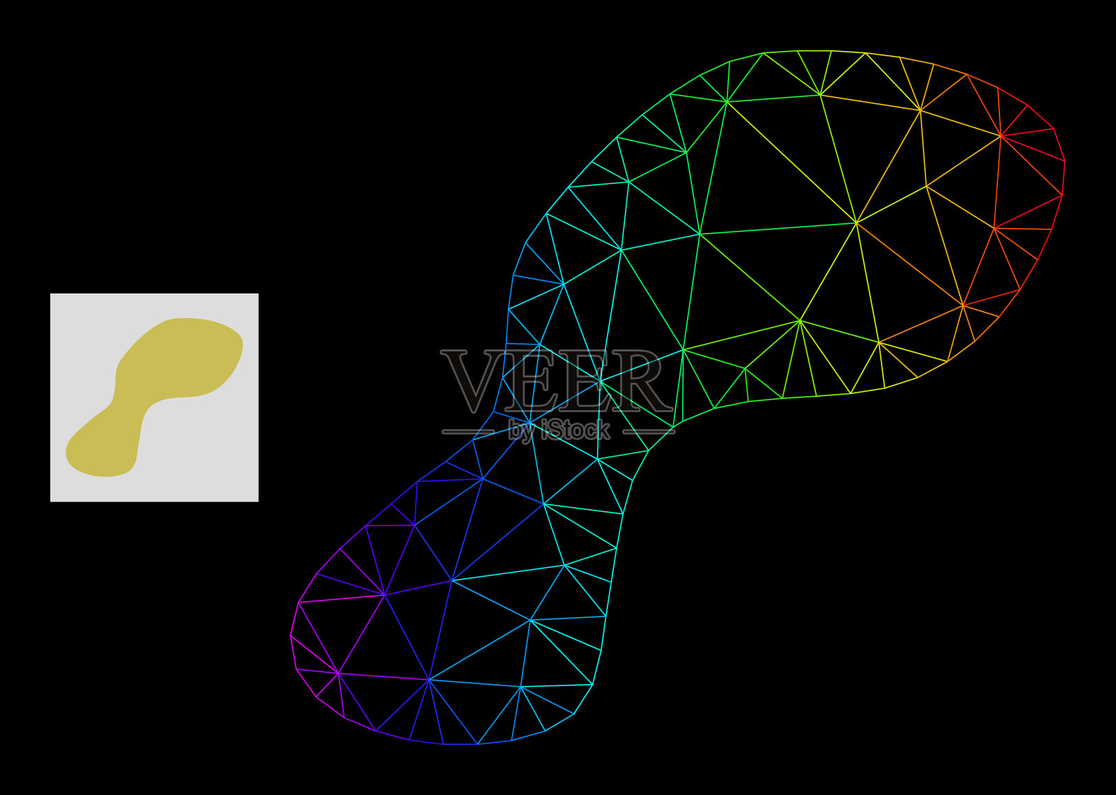 频谱梯度多边形网点图标插画图片素材