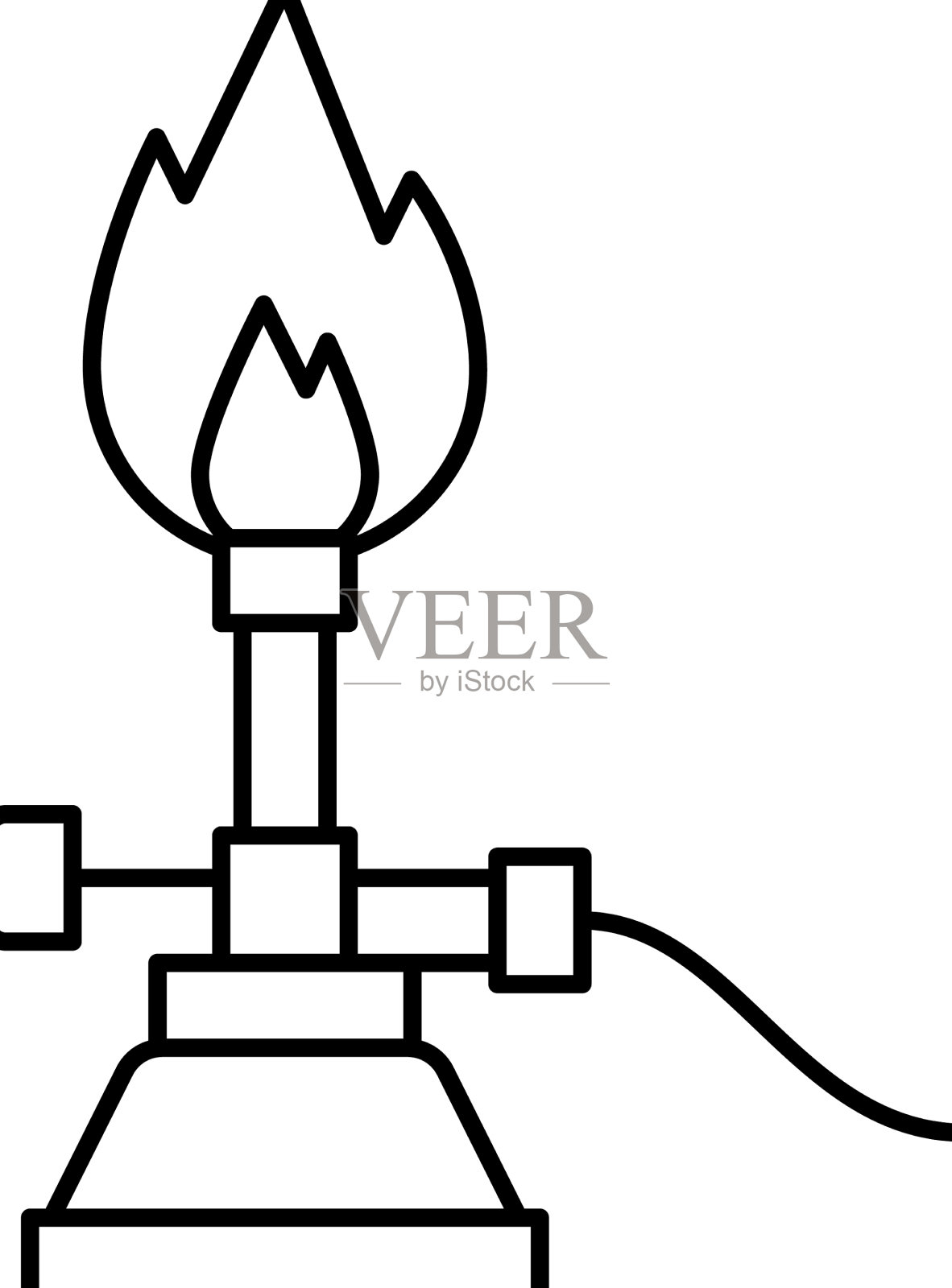 燃烧器设备线路图标隔离图标素材