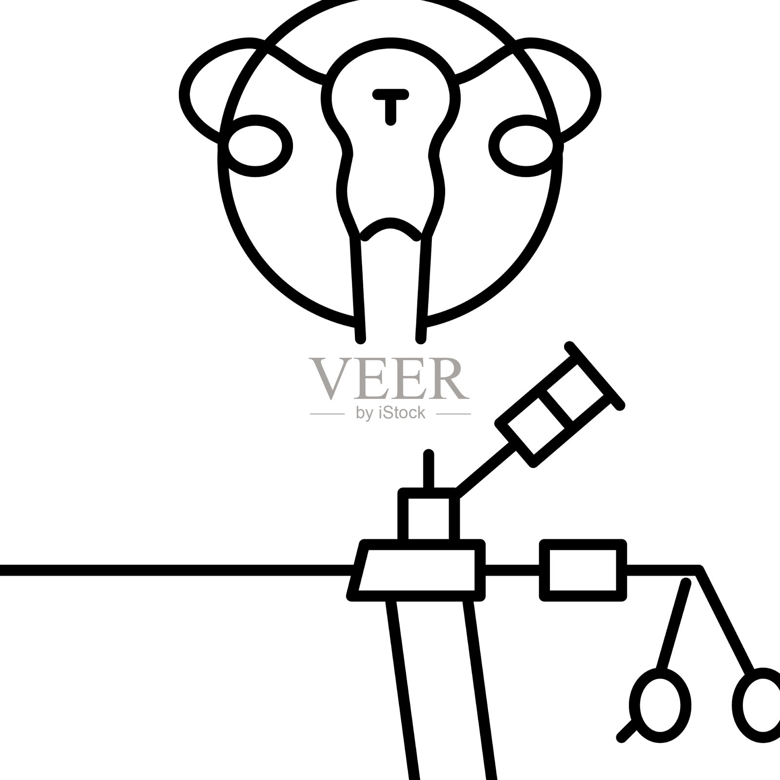 妇科医疗工具线图标设计元素图片