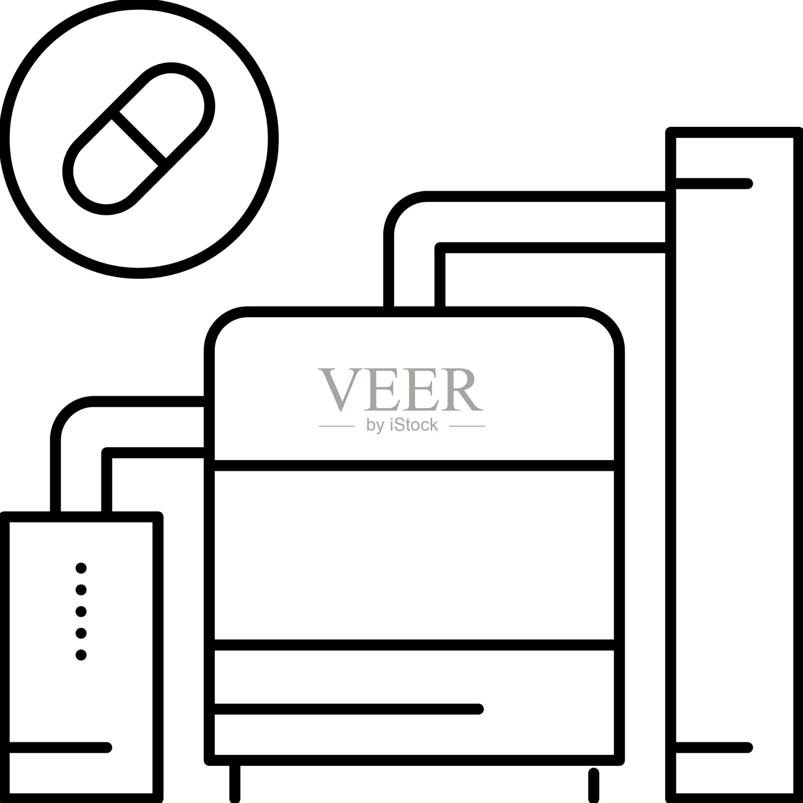 医药制造机械生产线图标图标素材