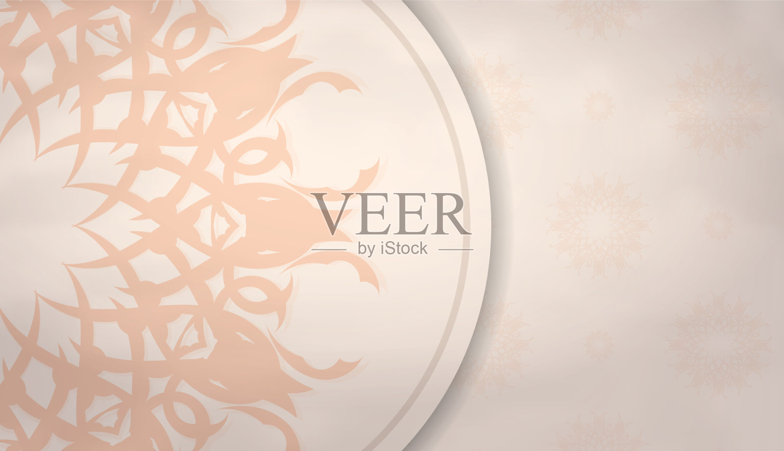 豪华的米色横幅与您的文本空间插画图片素材