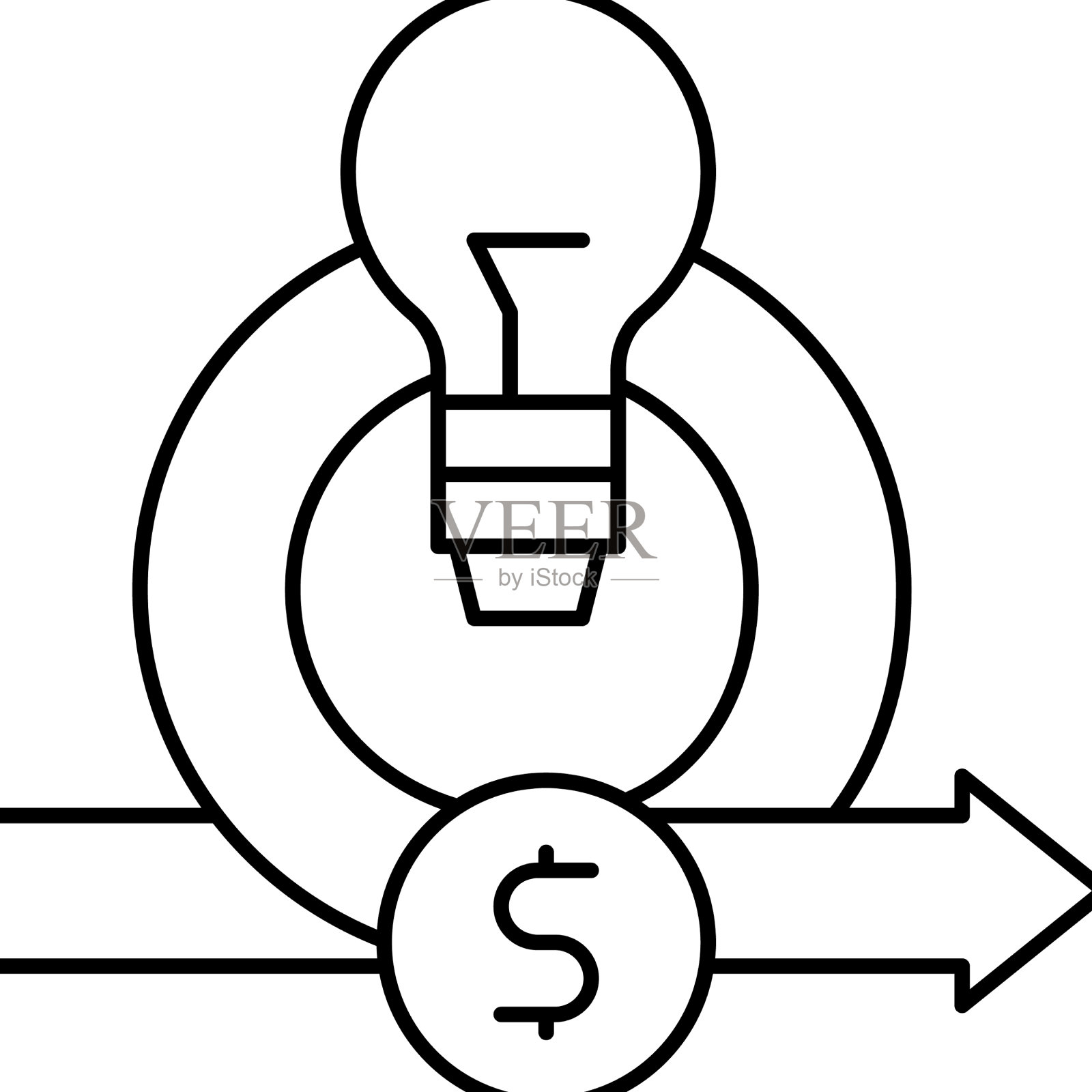 经营理念循环经济线条图标图标素材