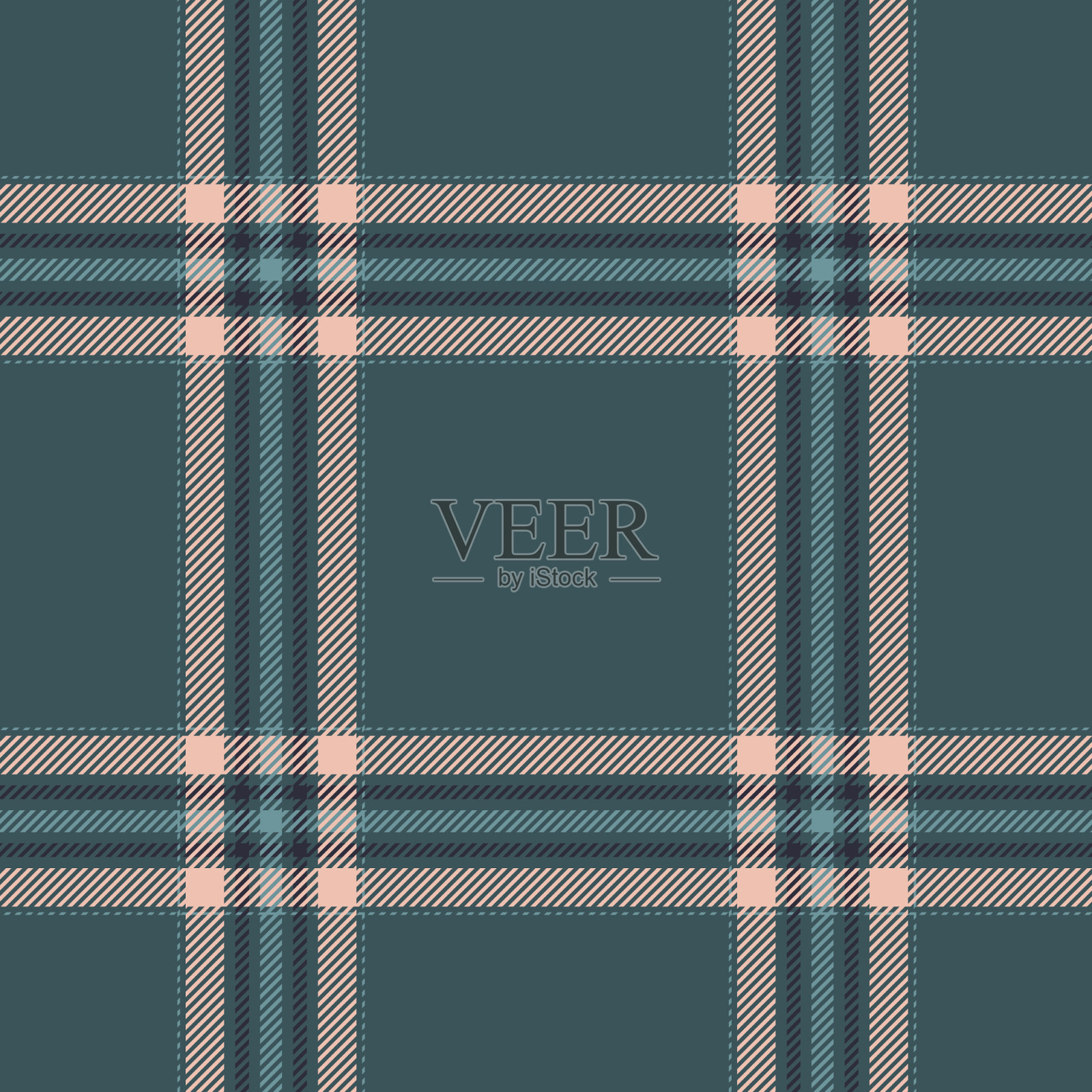 格子无缝图案检查织物纹理插画图片素材