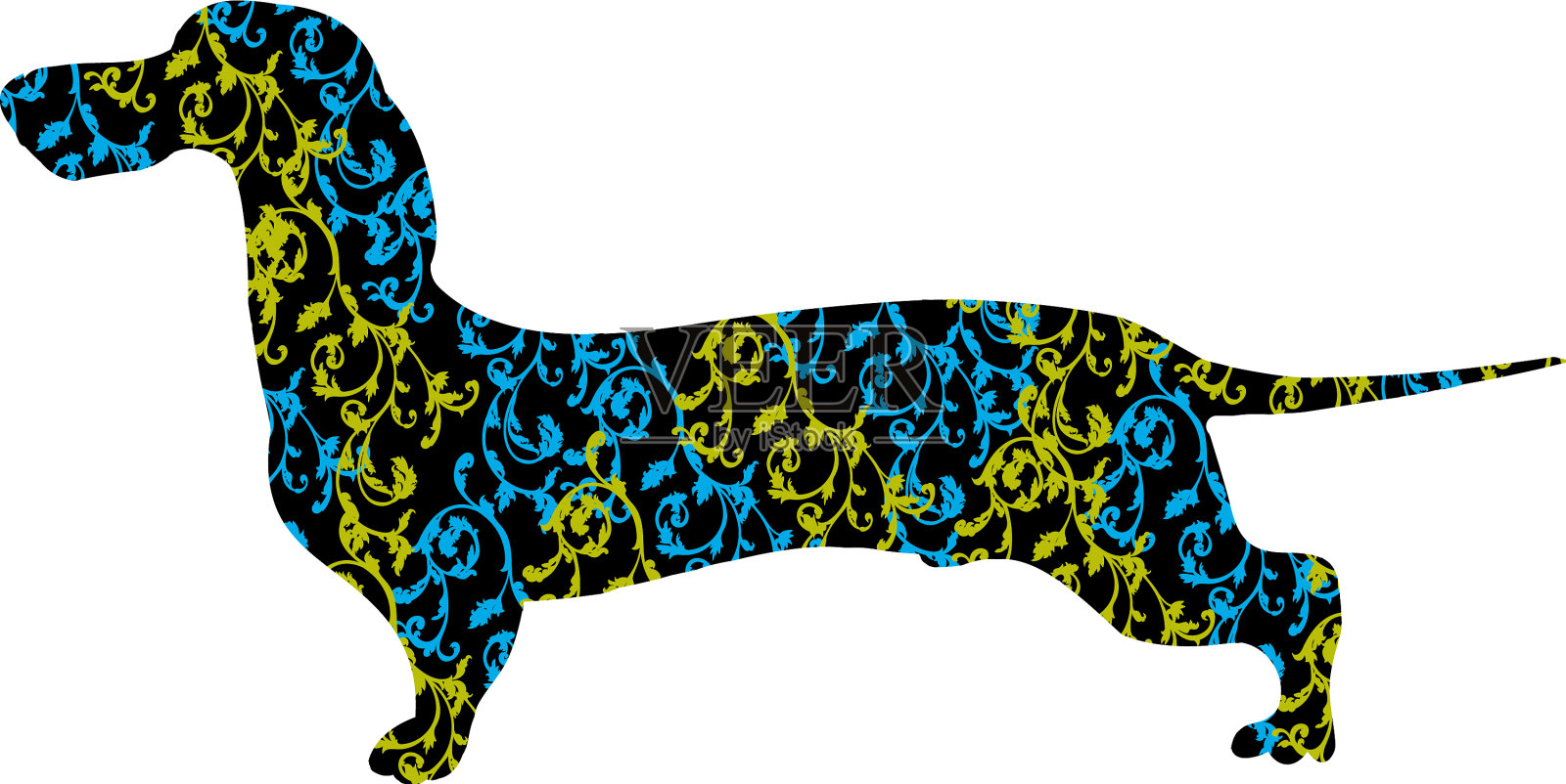 腊肠犬品种优雅设计元素图片