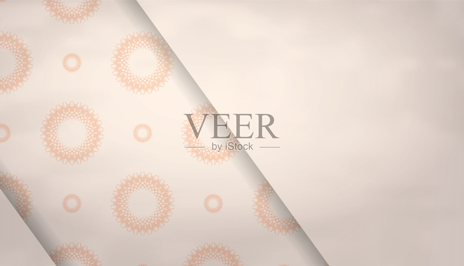 米色横幅与空间为您的文本和插画图片素材