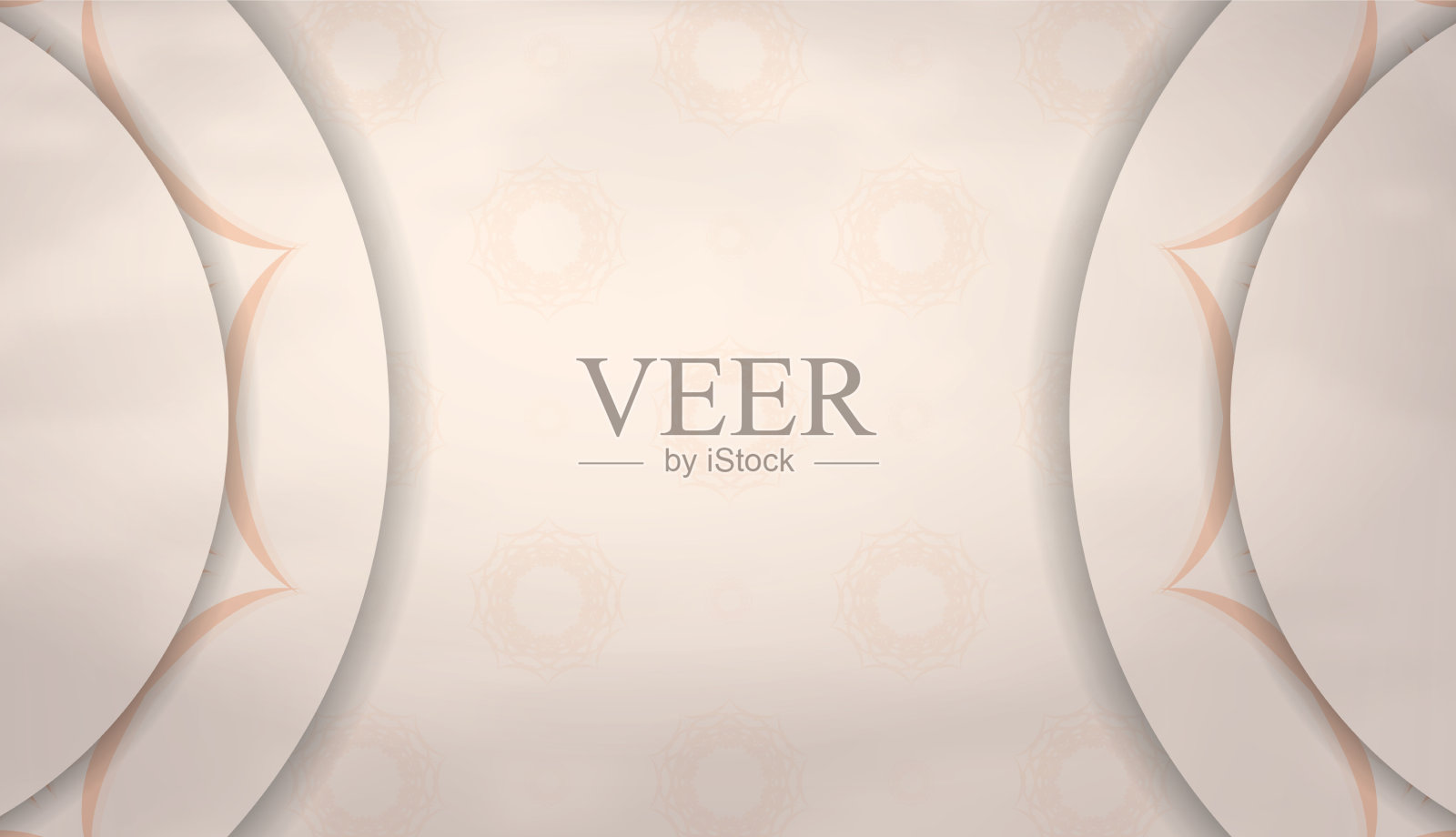 豪华的米色横幅与您的文本的地方插画图片素材