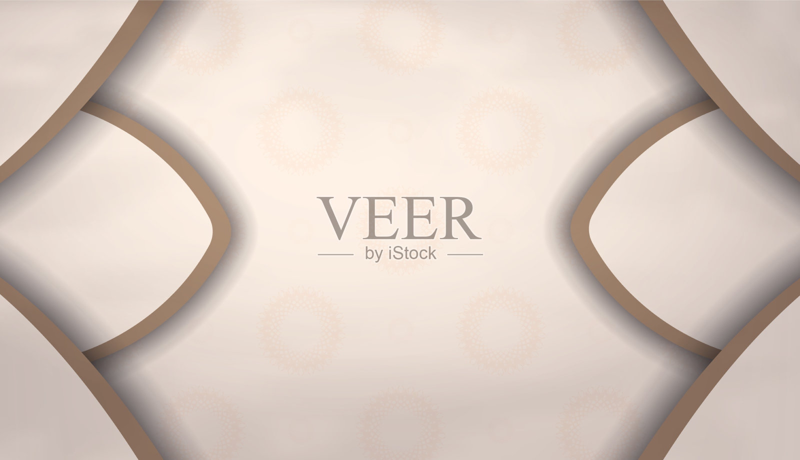 豪华的米色横幅与您的文本的地方插画图片素材