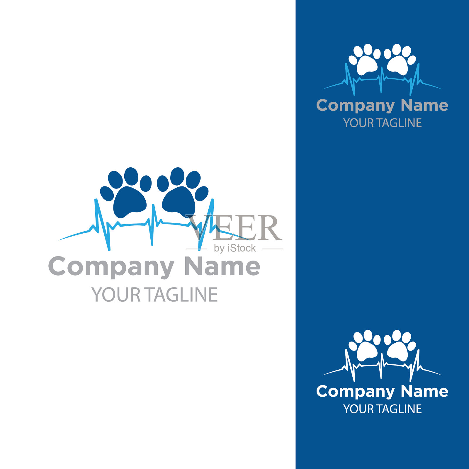 宠物护理标志设计模板图形坐猫插画图片素材