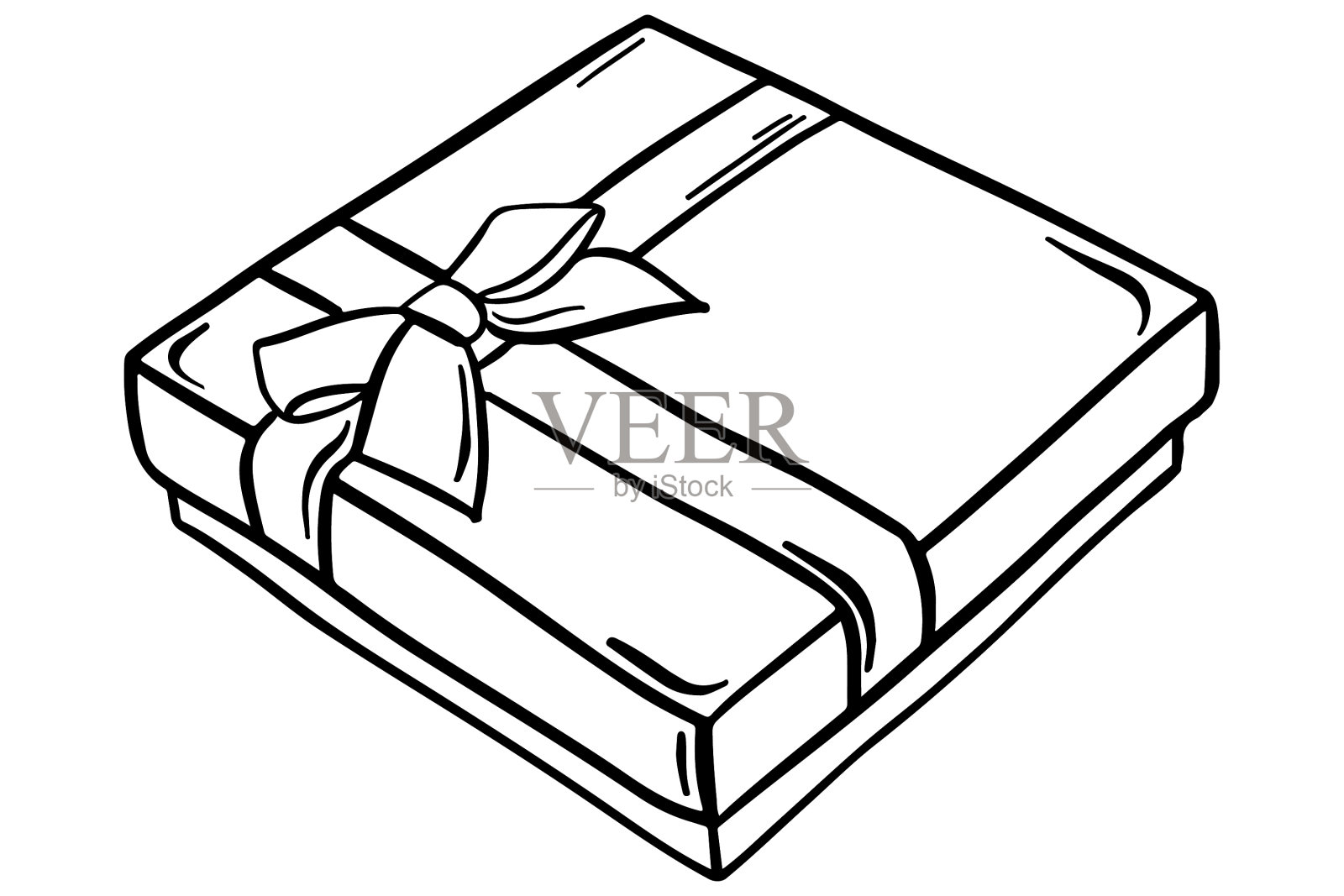 礼品盒在素描礼品盒在涂鸦手插画图片素材