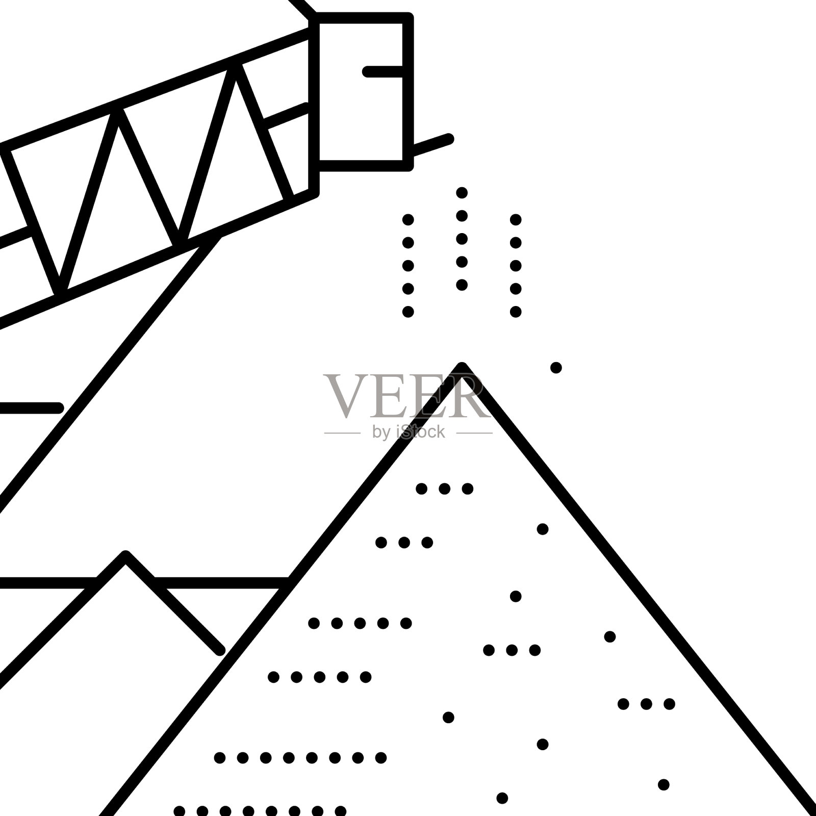 装石机塔线图标设计元素图片