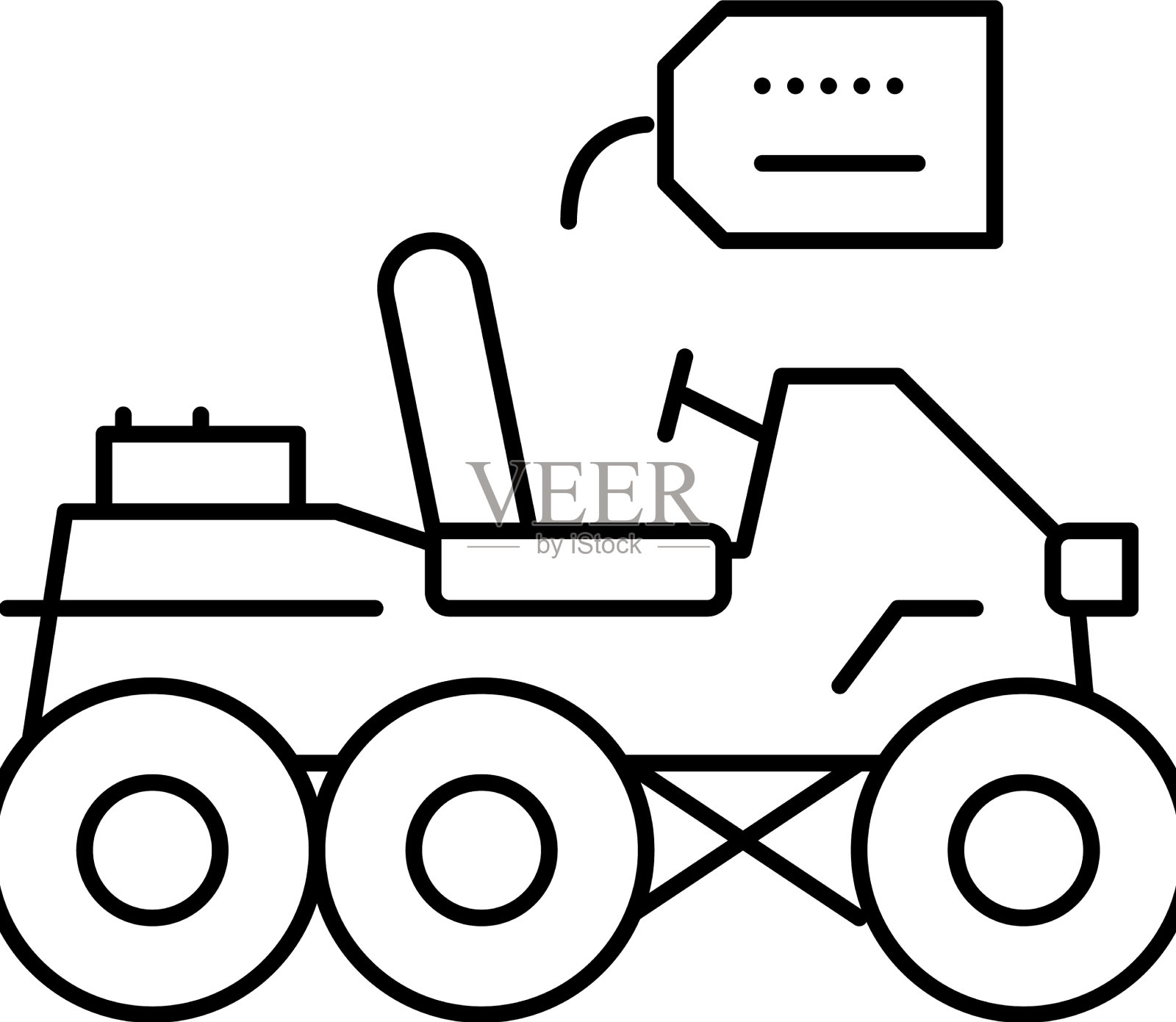 国产车线图标孤立设计元素图片