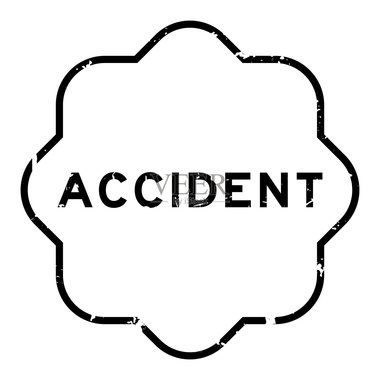 垃圾摇滚黑人意外字橡胶印章在白色背景插画图片素材